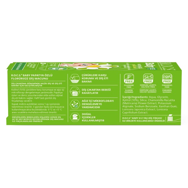 R.O.C.S.Baby Diş Macunu 0-3 Yaş 35 ml Papatya - 3