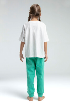 Kız Çocuk Pijama Takım 9-14 Yaş 3614 Yeşil - 3