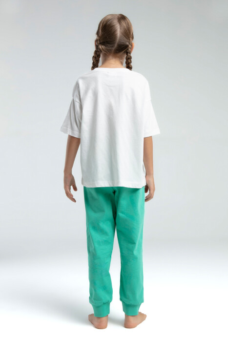 Kız Çocuk Pijama Takım 9-14 Yaş 3614 Yeşil - 3