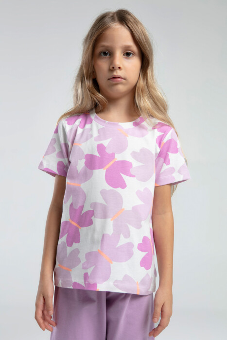 Kız Çocuk Pijama Takım 2-7 Yaş 3596-2 Lila - 2