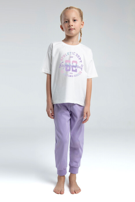 Kız Çocuk Pijama Takım 9-14 Yaş 3614 Lila - 1