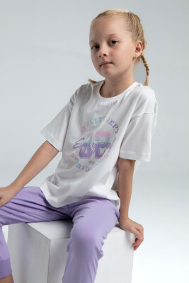 Kız Çocuk Pijama Takım 9-14 Yaş 3614 Lila - 2
