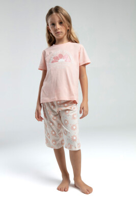 Kız Çocuk Pijama Takım 2-7 Yaş 3608-2 Somon - RolyPoly