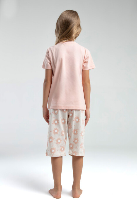 Kız Çocuk Pijama Takım 2-7 Yaş 3608-2 Somon - 4