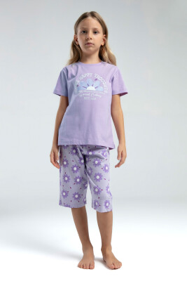 Kız Çocuk Pijama Takım 2-7 Yaş 3608-2 Lila - RolyPoly