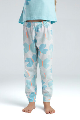 Kız Çocuk Pijama Takım 2-7 Yaş 3597-2 Açik Mavi - 2
