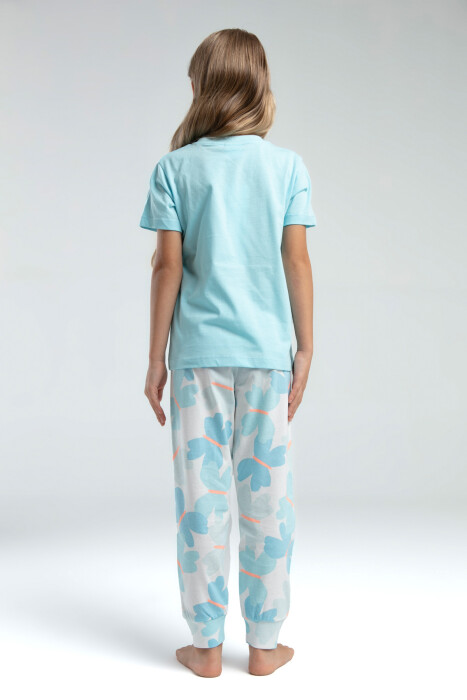 Kız Çocuk Pijama Takım 2-7 Yaş 3597-2 Açik Mavi - 3