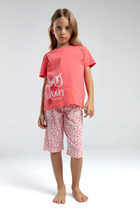 Kız Çocuk Pijama Takım 9-14 Yaş 3612 Nar - 1