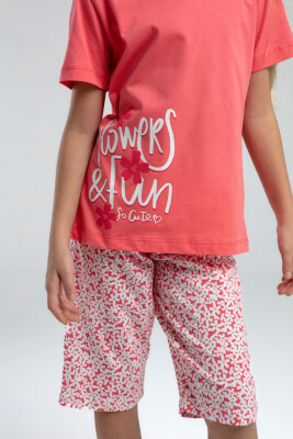 Kız Çocuk Pijama Takım 9-14 Yaş 3612 Nar - 4