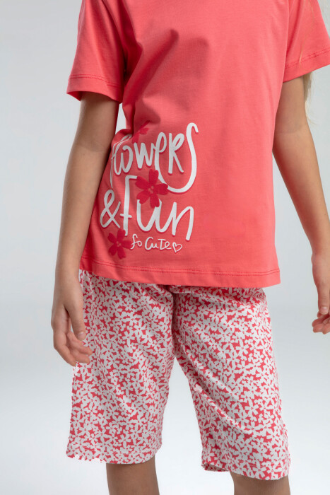 Kız Çocuk Pijama Takım 9-14 Yaş 3612 Nar - 4