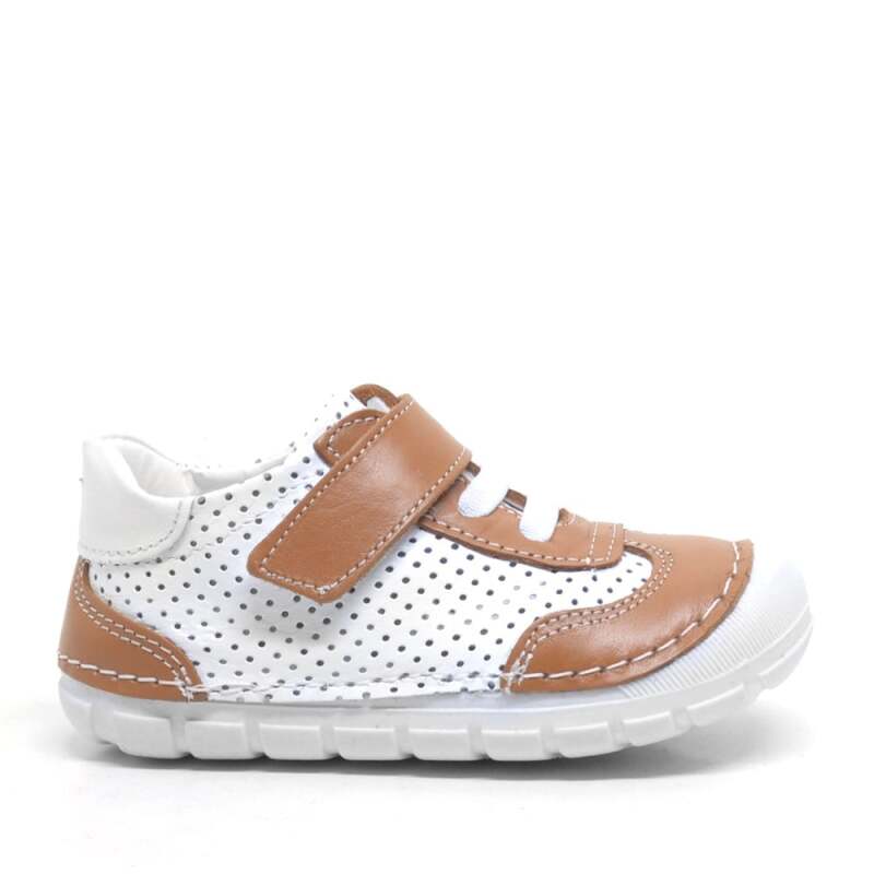 HAKİKİ DERİ BEYAZ TABA MEVSİMLİK ERKEK BEBEK AYAKKABI - 2