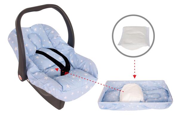 Sevi Bebe Bel Destekli Ana Kucağı Örtüsü ART-61 Mavi Yıldız - 3