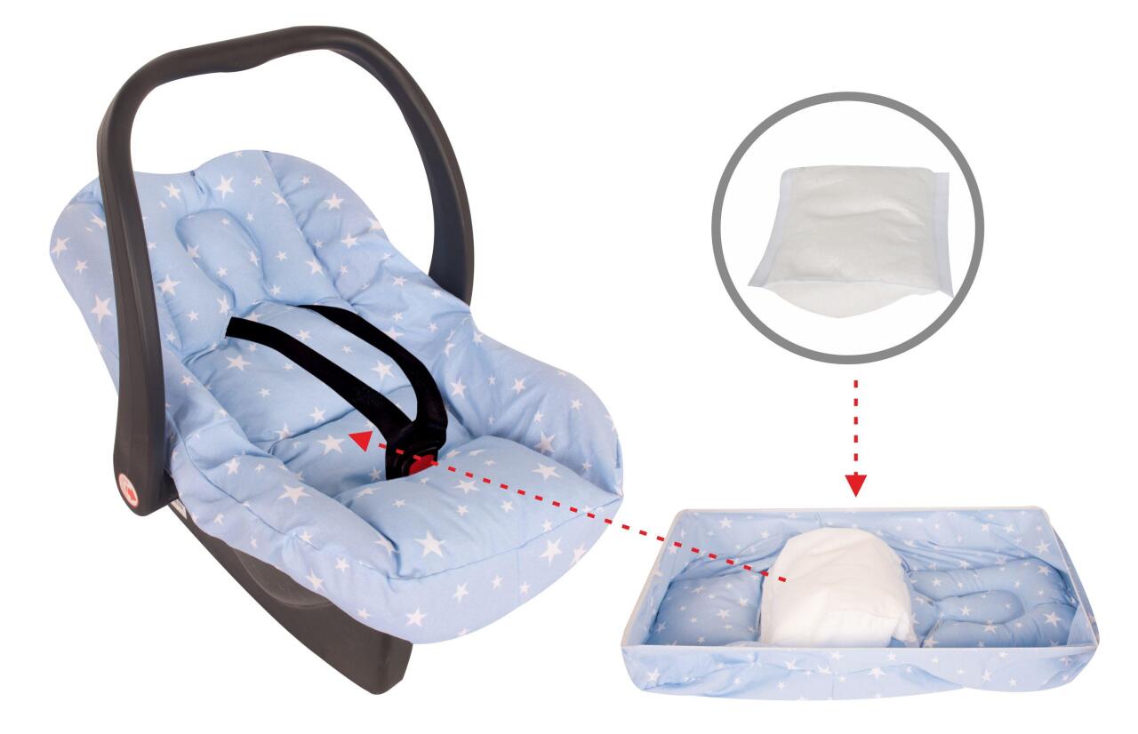 Sevi Bebe Bel Destekli Ana Kucağı Örtüsü ART-61 Mavi Yıldız - 3