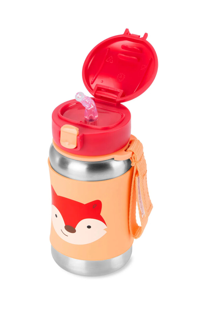 Skip Hop Zoo Pipetli Paslanmaz Çelik Suluk 350 ml Tilki - 2