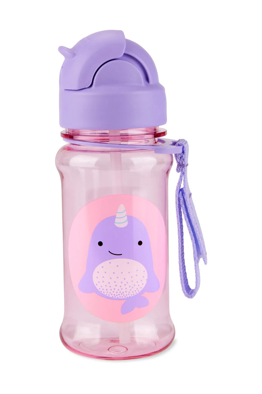 وعاء شرب تريتان من سكيب هوب مع ماصة، بنقشة حوت وحيد القرن - 2