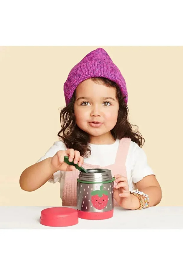 ترمس سكيب هوب زو المصنوع من الفولاذ المقاوم للصدأ بنكهة الفراولة، سعة 325 مل - 3