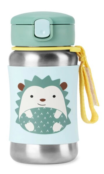 Skip Hop Zoo Pipetli Paslanmaz Çelik Suluk 350 ml Kirpi - Skip Hop