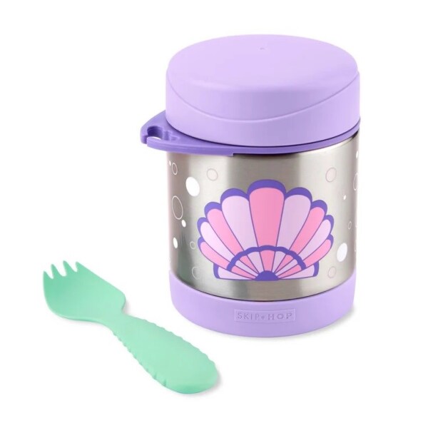 ترمس سكيب هوب زو المصنوع من الفولاذ المقاوم للصدأ، سعة 325 مل، بنقشة صدفة البحر - 2