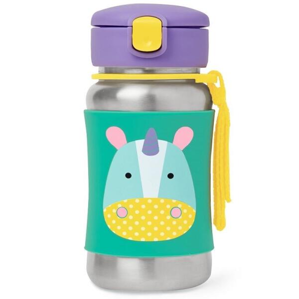 Skip Hop Zoo Pipetli Paslanmaz Çelik Suluk 350 ml Unicorn - Skip Hop