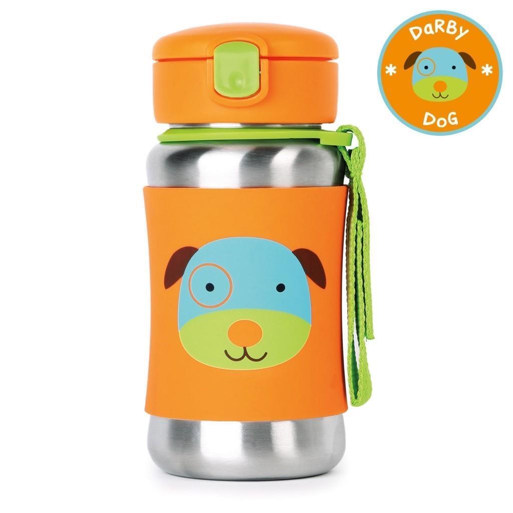 Skip Hop Zoo Pipetli Paslanmaz Çelik Suluk 350 ml Köpek - 1