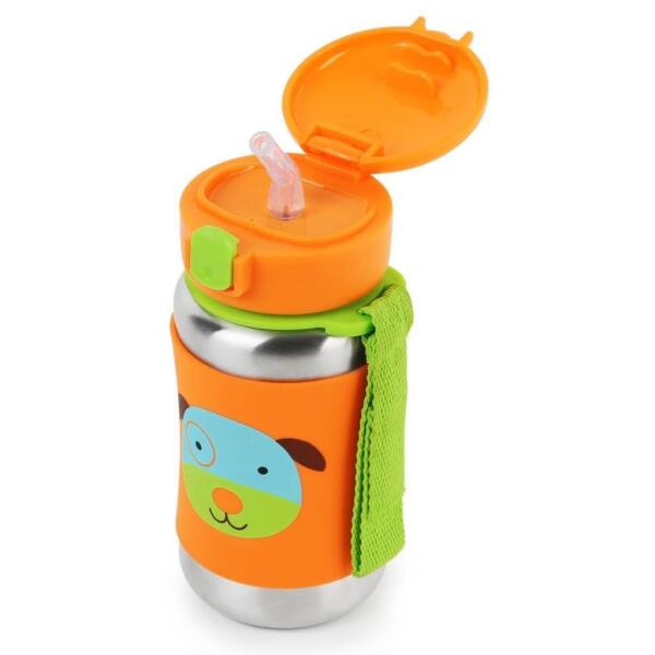 Skip Hop Zoo Pipetli Paslanmaz Çelik Suluk 350 ml Köpek - 2