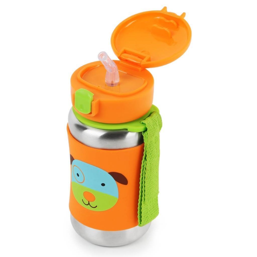Skip Hop Zoo Pipetli Paslanmaz Çelik Suluk 350 ml Köpek - 2