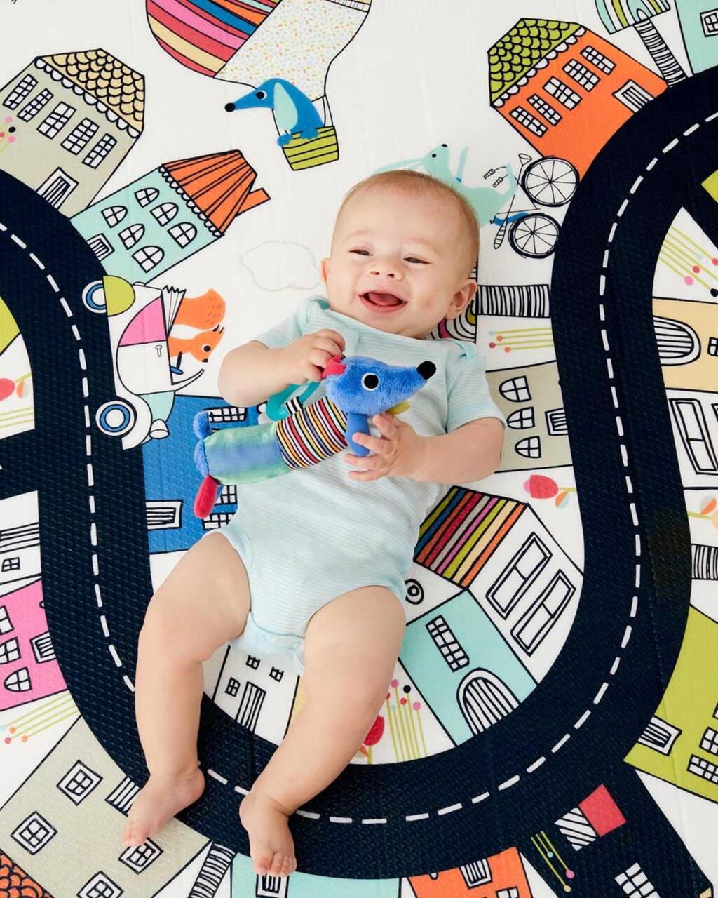 بساط لعب سكيب هوب ذو الوجهين - قرية - 4