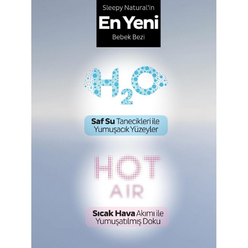 Sleepy Natural Double Soft Bebek Bezi Fırsat Paketi 1 Beden 50 Adet - 2