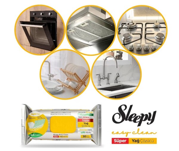 مناديل تنظيف الأسطح من سليبي، 30 قطعة، مزيل الشحوم - 3