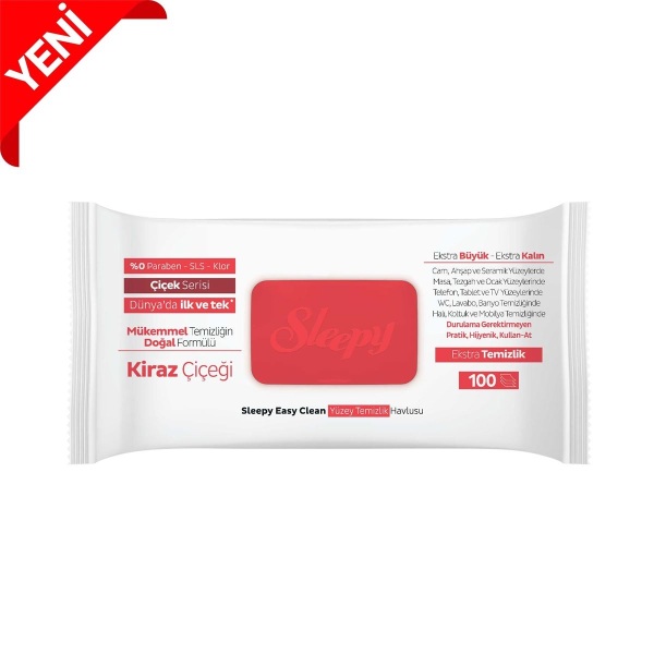 Sleepy Yüzey Temizlik Havlusu 100 Adet Kiraz - 3