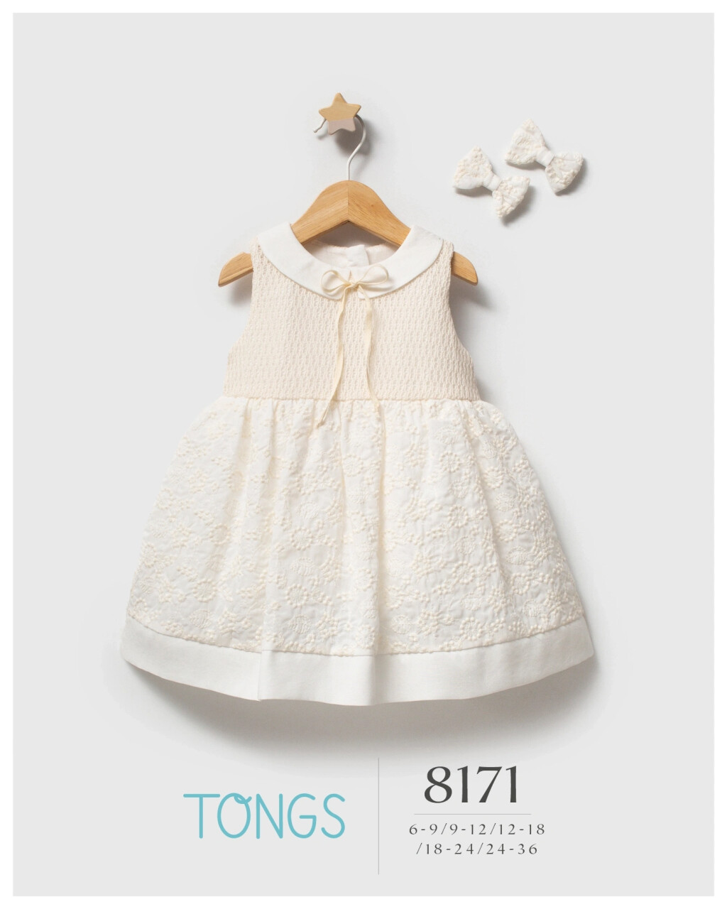 Tongs Brode Elbise 8171 Ekru - 1