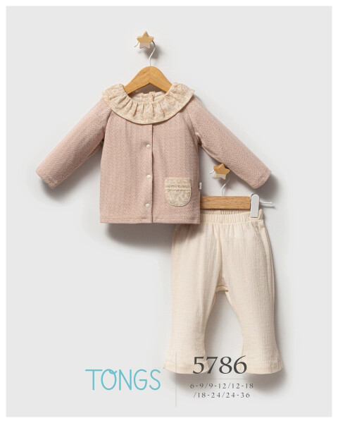 Tongs Pastoral Üçlü Takım 5786 Pudra - Tongs Baby