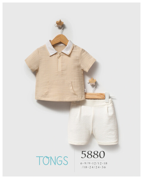 Tongs Celebration İkili Takım 5880 Bej - Tongs Baby