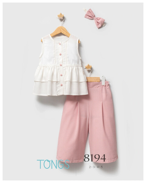 Tongs Yazlık Üçlü Takım 8194 Pembe - 2