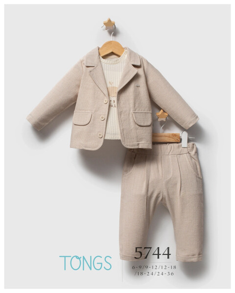 Tongs Sailing Soul 3lü Takım 5744 Bej - Tongs Baby