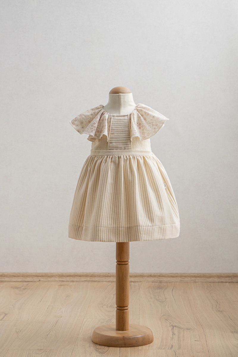 Tongs Baby Bebek Elbise 3944 Bej - 1