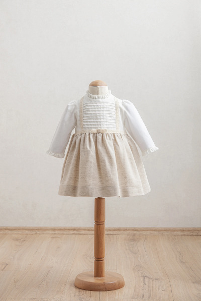 Tongs Baby Bebek Elbise 3921 Bej - Tongs Baby