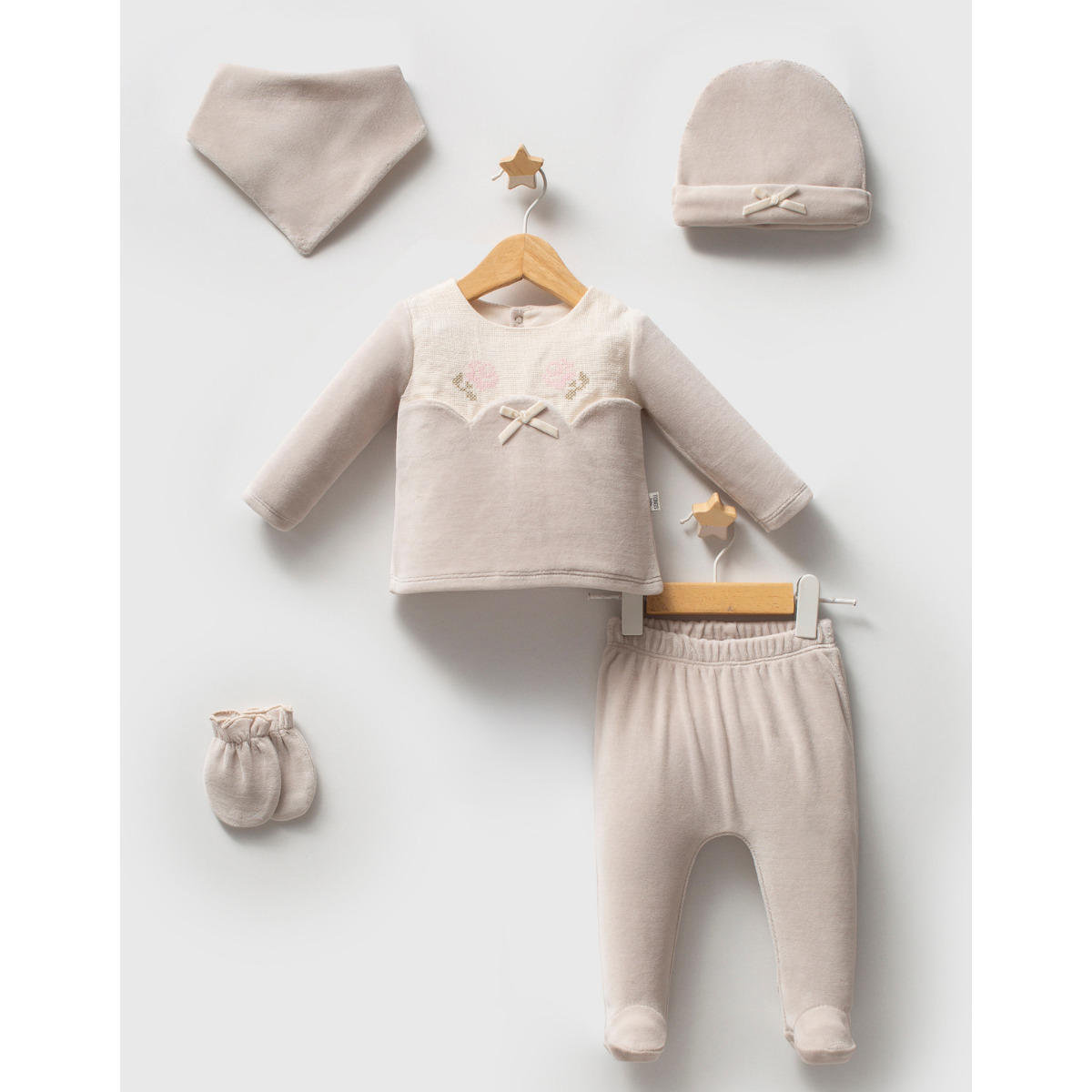 Tongs Baby Etamine 5'li Hastane Çıkışı 5684 Gri - 1