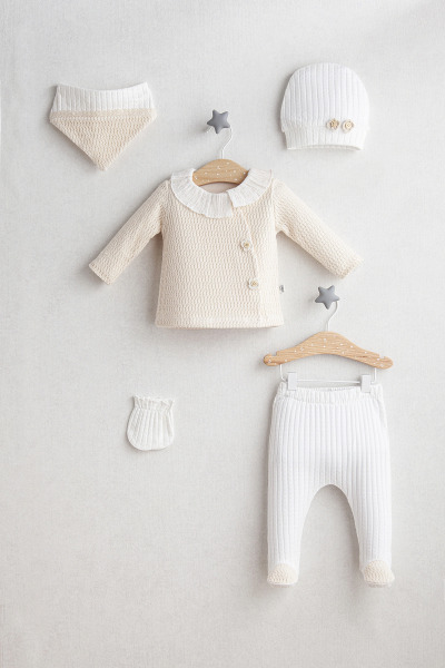 Tongs Baby Daisy Dream 5'Li Zıbın Set 5464 Ekru - Tongs Baby