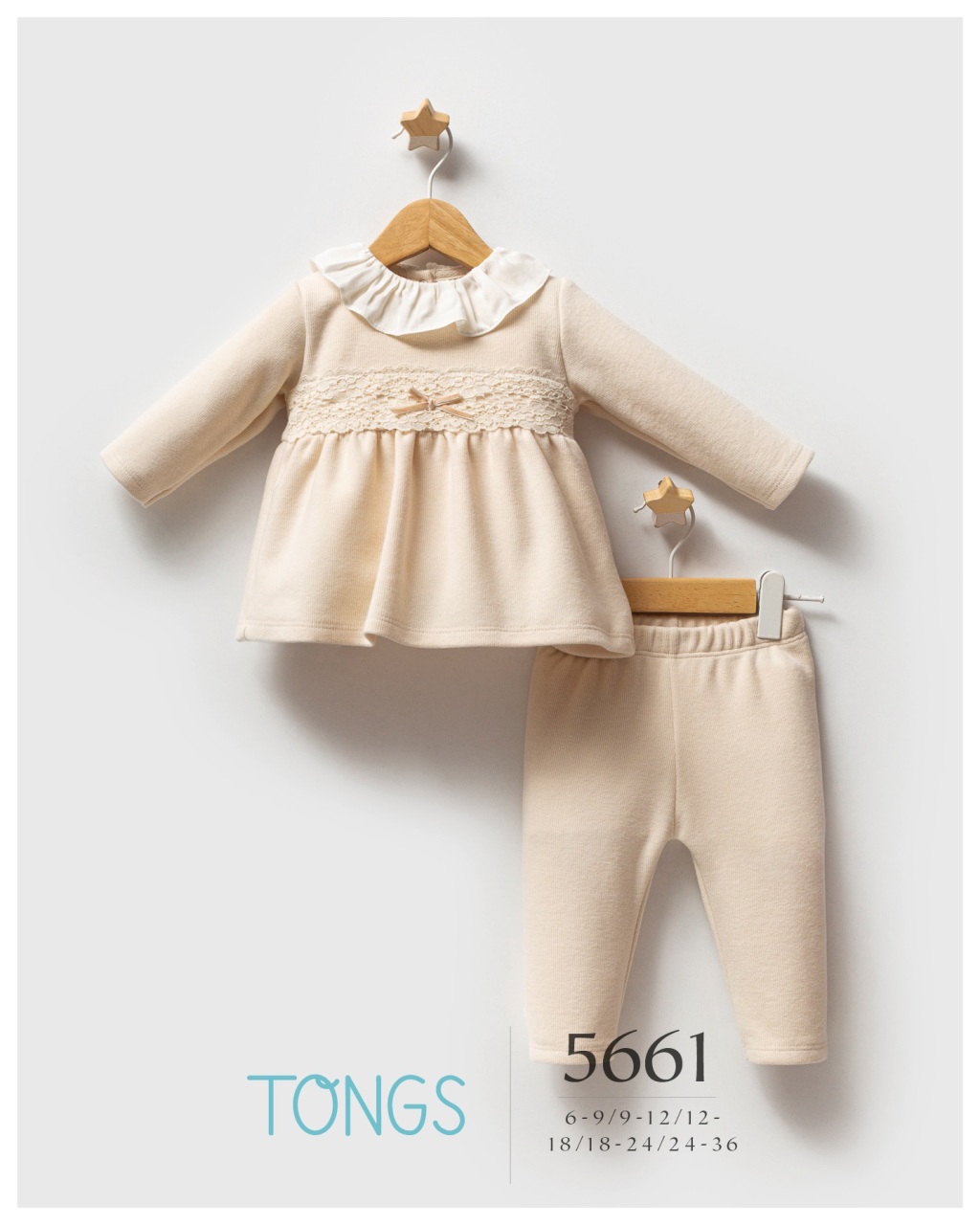 Tongs Baby Lace Dream 2'li Takım 5661 Ekru - 1