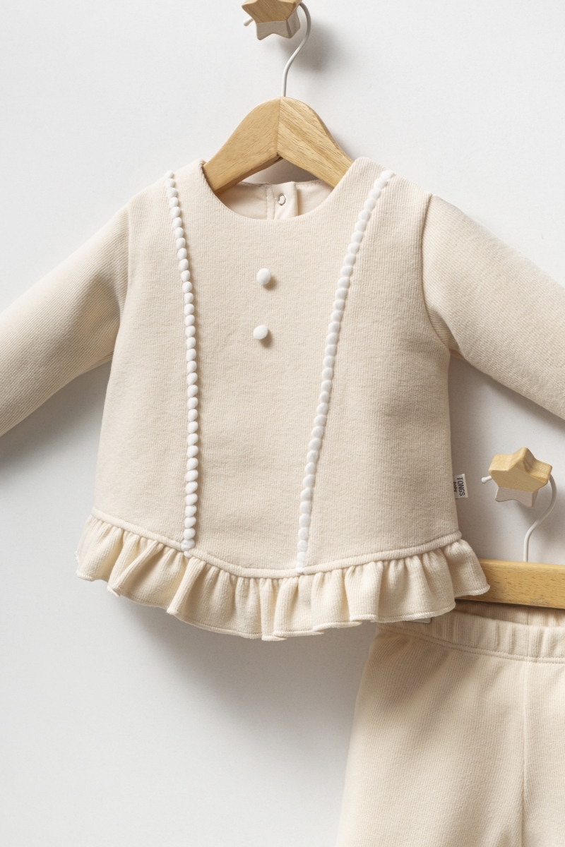 Tongs Baby Lace Dreams 2'li Takım 5660 Ekru - 3