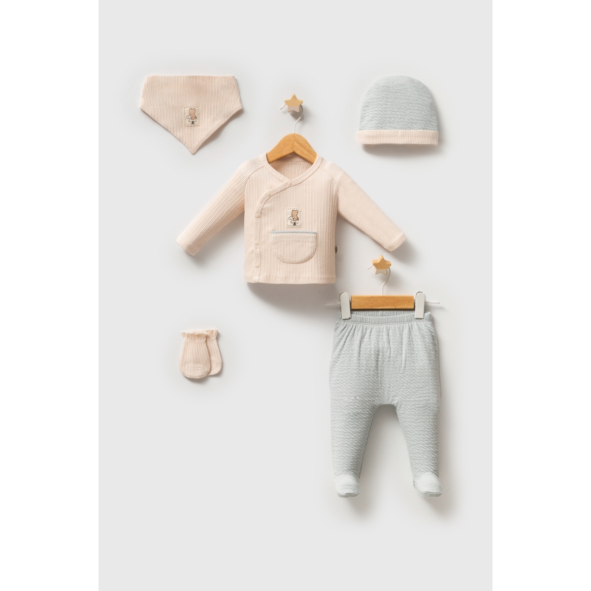 Tongs Baby Daily Elegance Zıbın Takımı 5652 Mavi - 1