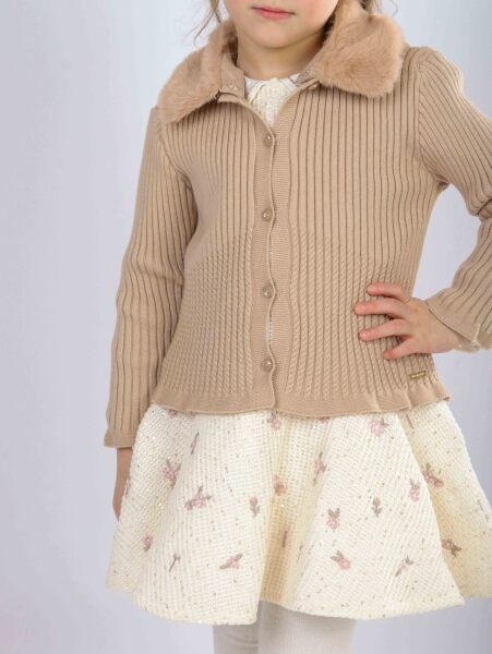 Kız Çocuk Elbise 1-5 Yaş 4746 Bej - 2