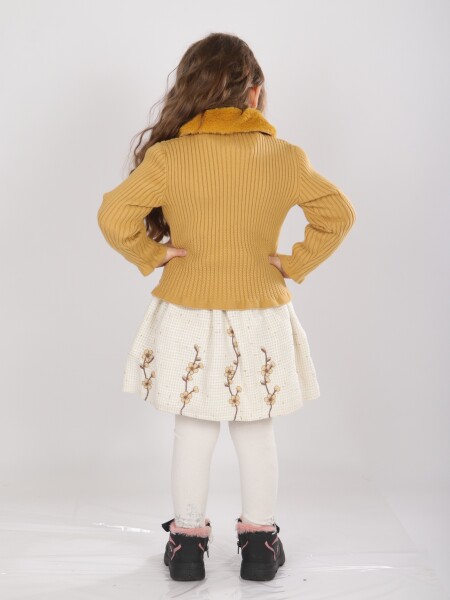 Kız Çocuk Elbise 1-5 Yaş 4749 Hardal - 2