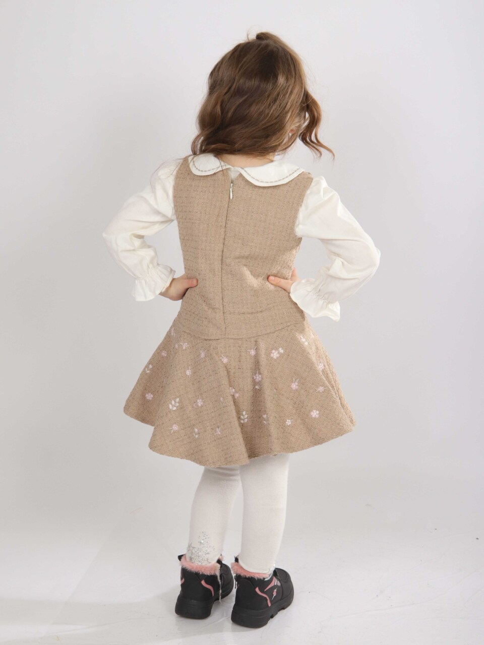 Kız Çocuk Elbise 1-5 Yaş 4727 Pembe - 5