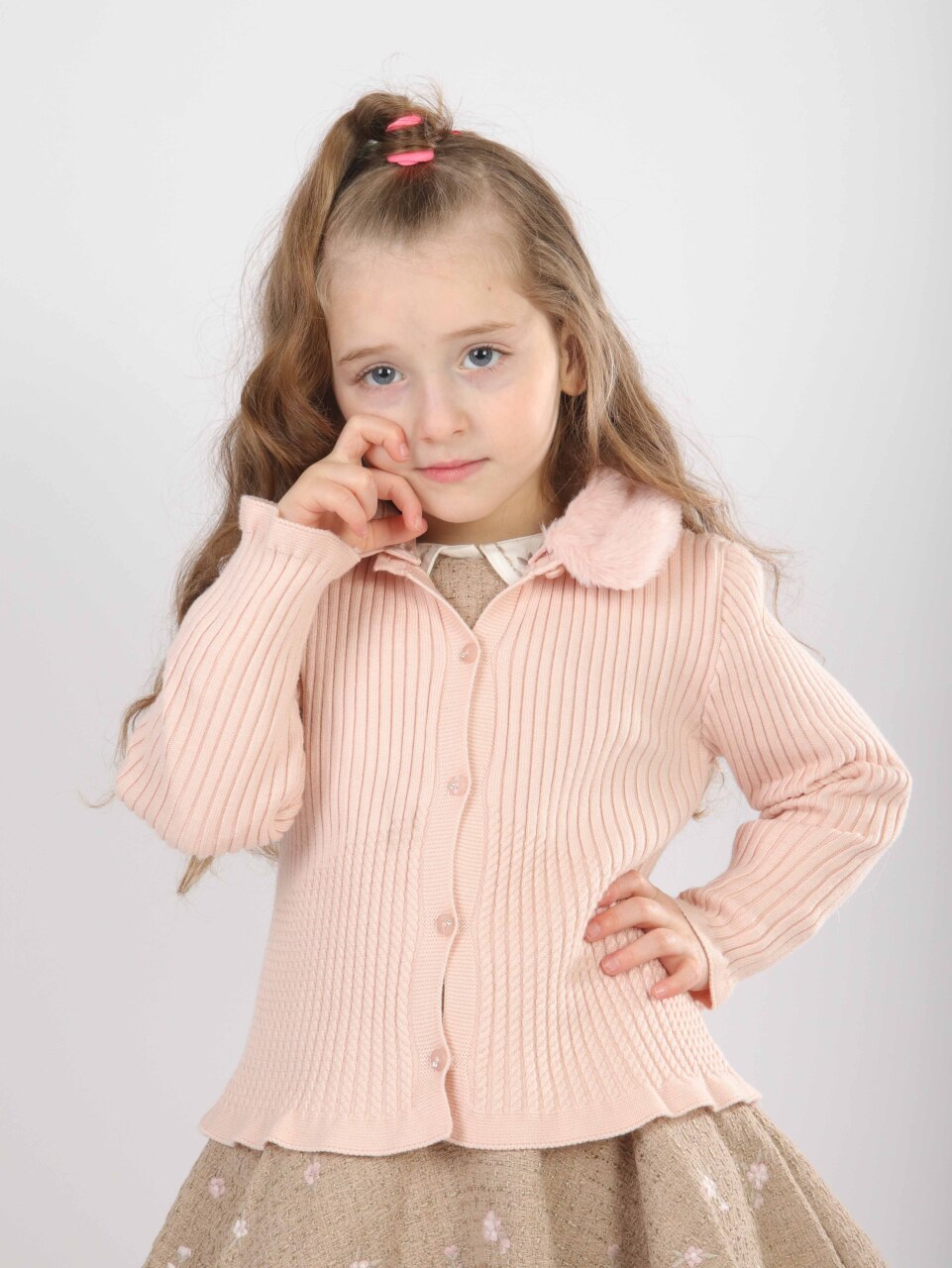 Kız Çocuk Elbise 1-5 Yaş 4727 Pembe - 8