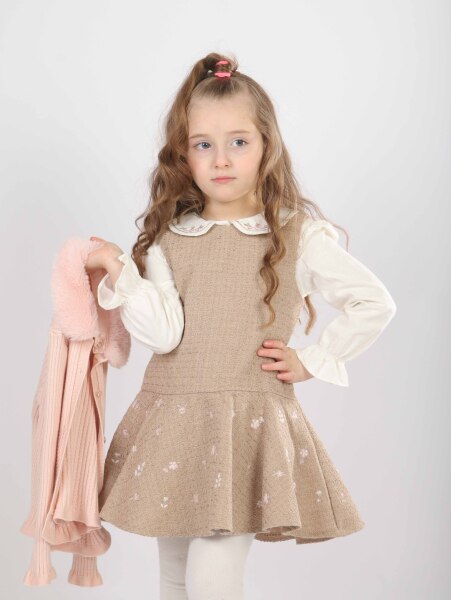 Kız Çocuk Elbise 1-5 Yaş 4727 Pembe - 9