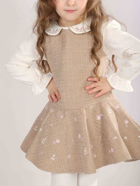 Kız Çocuk Elbise 1-5 Yaş 4727 Pembe - 10