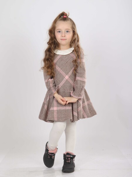 Kız Çocuk Elbise 1-5 Yaş 4815 Pembe - 3