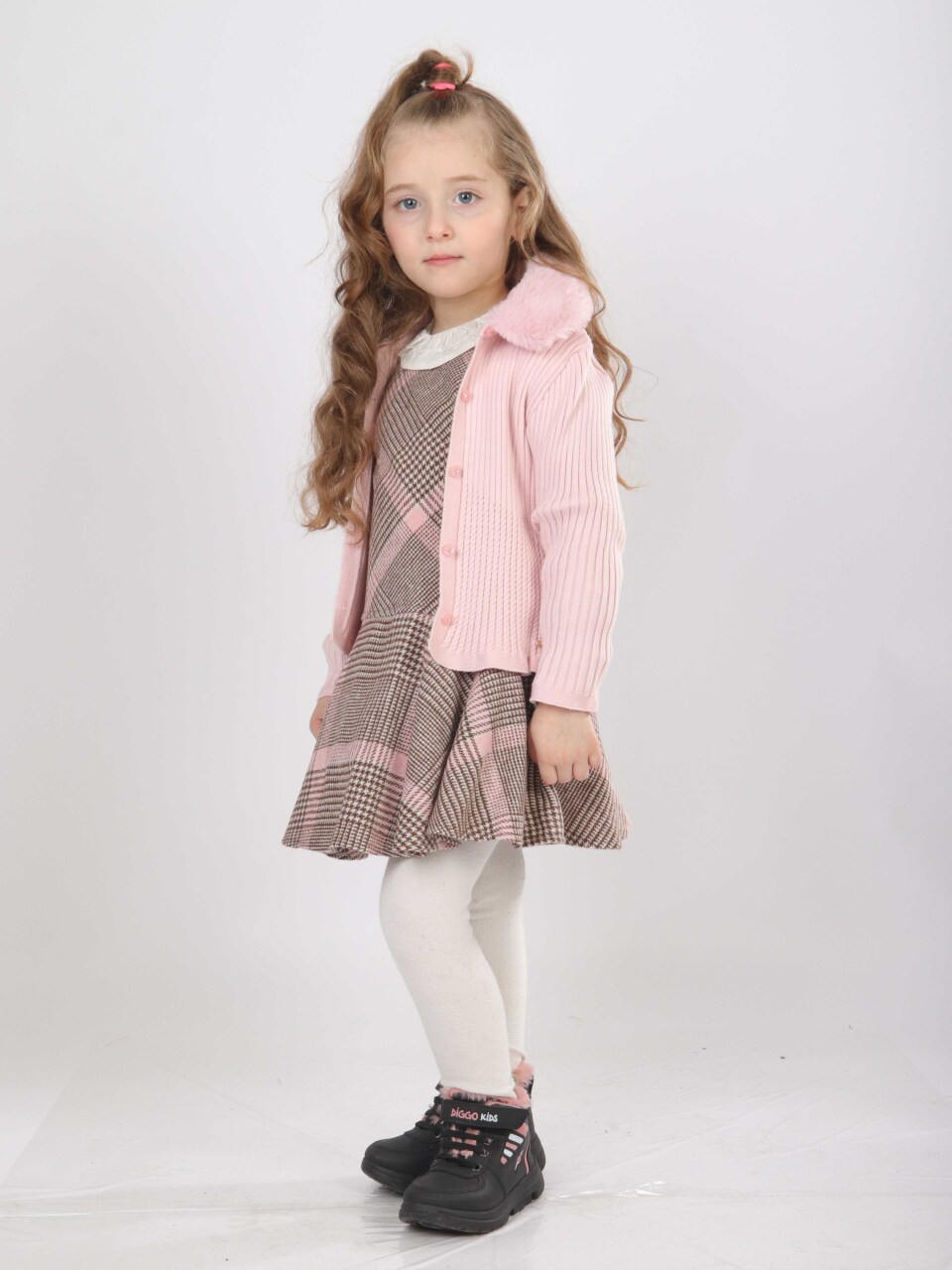 Kız Çocuk Elbise 1-5 Yaş 4815 Pembe - 5